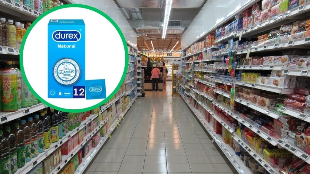 Recreación de una caja de Durex en el supermercado - Pixabay