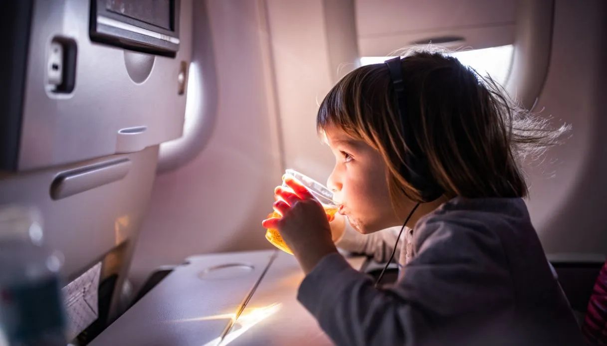 Enfants dans l'avion