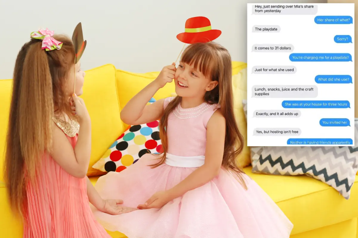 Maman envoie à un autre parent une facture de 31 $ pour organiser une date de jeu